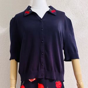ModCloth x Collectif Plus Size Navy Cardigan